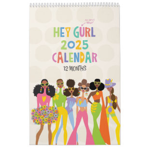 2025 Ei Gurl Calendário De 12 Meses