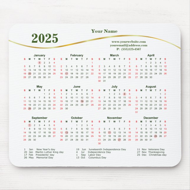 2025 Elegant for Business Mouse Pad (Frente)