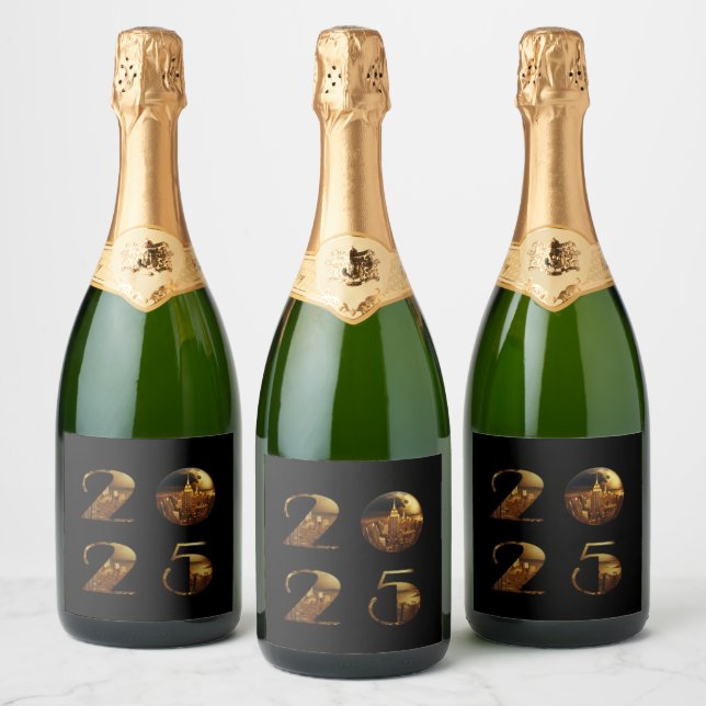 2025 - Véspera de ano novo Party-Ball-NYC Dourado- (Garrafas)