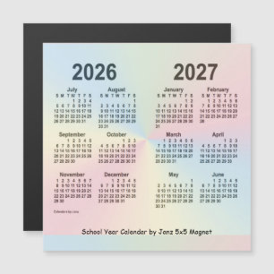 2026-2027 Calendário do Ano Escolar Rainbow por Ja