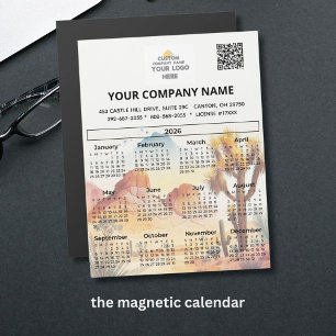 2026 Desert Magnet Calendar Logotipo Comercial Cód
