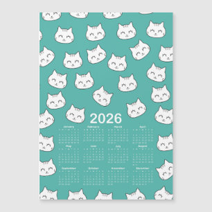 2026 Gatos bonitos do calendário