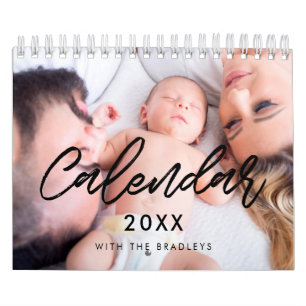 2026 moderno calendário fotográfico da família