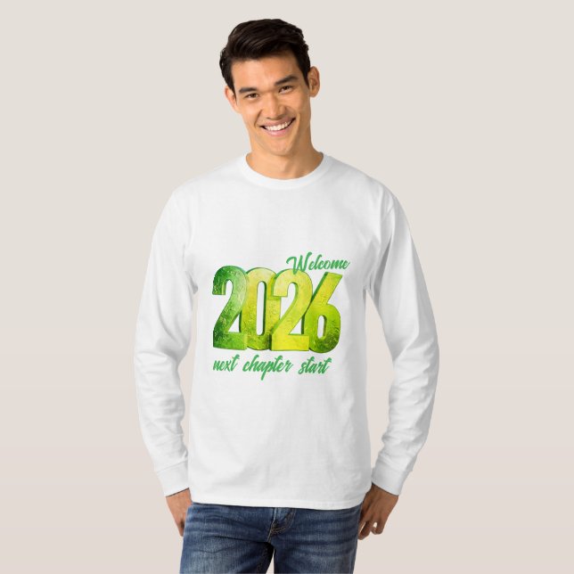 2026 NEW YEAR BASIC LONG SLEEVE T-Shirt (Frente Completa)