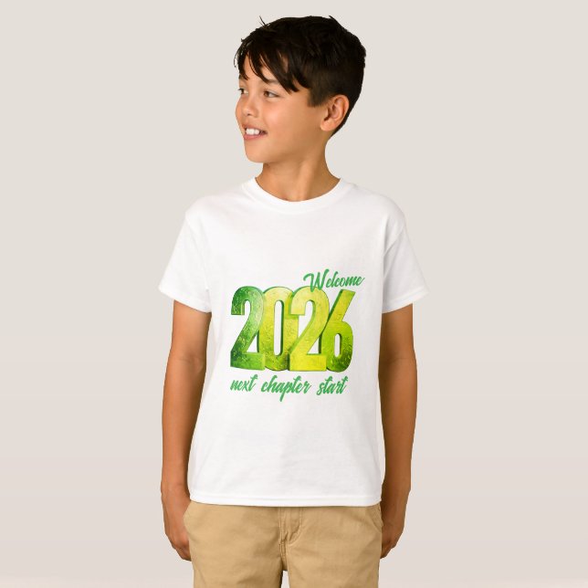 2026 NEW YEAR KIDS BASIC T-Shirt (Frente Completa)