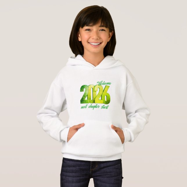 2026 NEW YEAR KIDS PULLOVER HOODIE (Frente Completa)