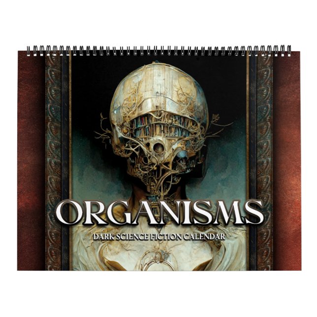 2026 Organismos 2 Calendário Surreal Dark Sci-Fi (Capa)