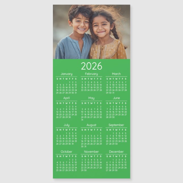 2026 Photo Calendar Kids Family Portrait (Frente)