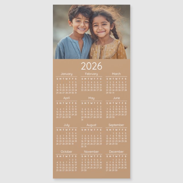 2026 Photo Calendar Kids Family Portrait (Frente)