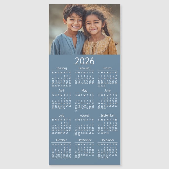 2026 Photo Calendar Kids Family Portrait (Frente)