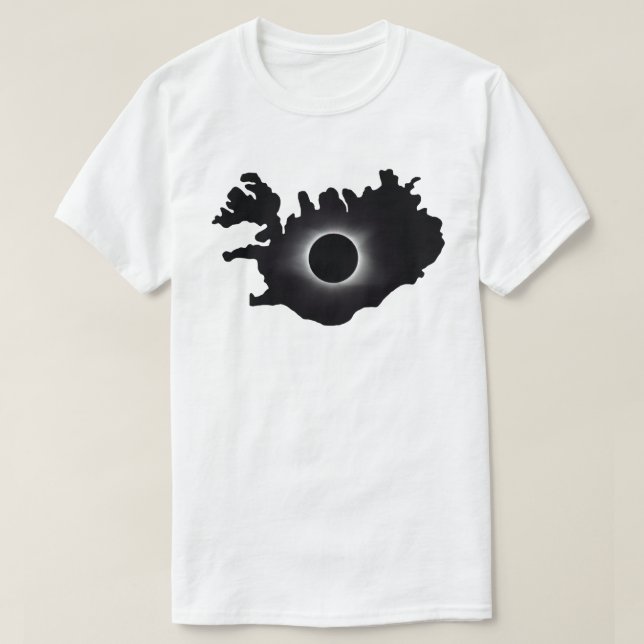 2026 Total do Eclipse Solar Ísland - Camisa do Paí (Frente do Design)