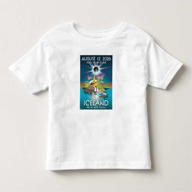 2026 total eclipse in Iceland - t-shirt (Frente)