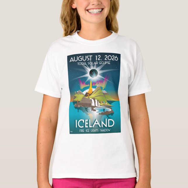 2026 total solar eclipse in Iceland - T-Shirt (Frente)