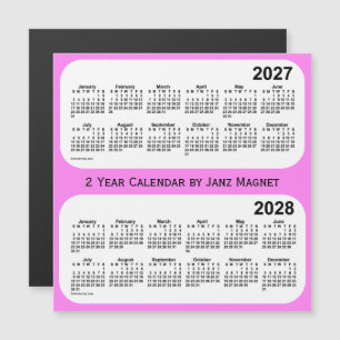 2027-2028 Violet 2 Year Calendar de Janz Magnet