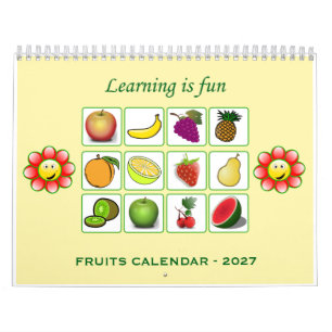 2027 - Calendário Infantil (Frutas)