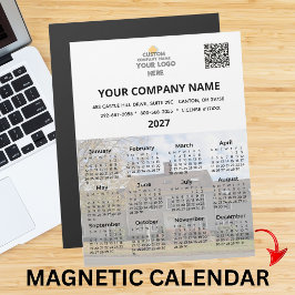 2027 Seu Calendário Magnético de Negócios com Logo