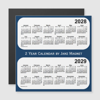 2028-2029 Caixa de Polícia Calendário Azul de 2 An