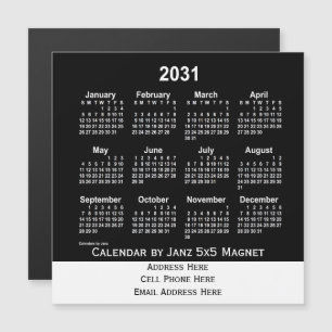 2031 Neon White Business Calendar de Janz