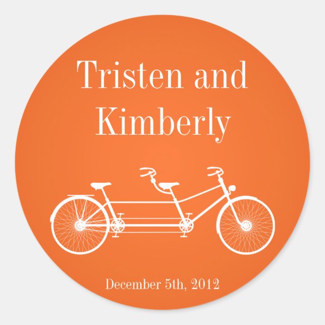 20 - 1,5" Favor Adesivos Laranja Dupla Bike (Frente)