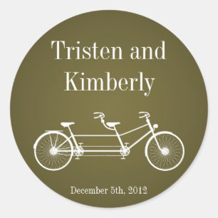 20 - 1,5" Favor Autocolantes Castanho Bike Duplo