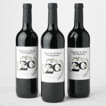 20 anos ANIVERSÁRIO Rótulo do Vinho