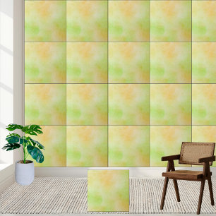 #20 Azulejo de cor aquosa verde e amarelo cerâmico