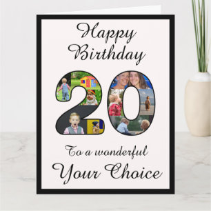 20 Birthday Happy 20 Texto e Modelo de Foto