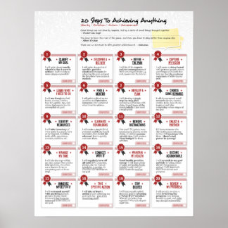 20 Etapas Para Alcançar Qualquer Poster De Mapa De