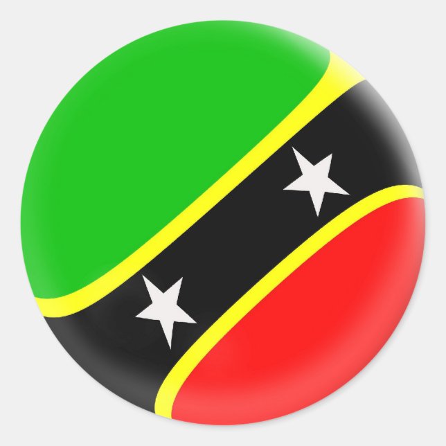 20 pequenos adesivos Santo bandeira Kitts & Nevis (Frente)