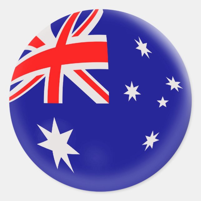 20 pequenos autocolantes bandeira da Austrália (Frente)