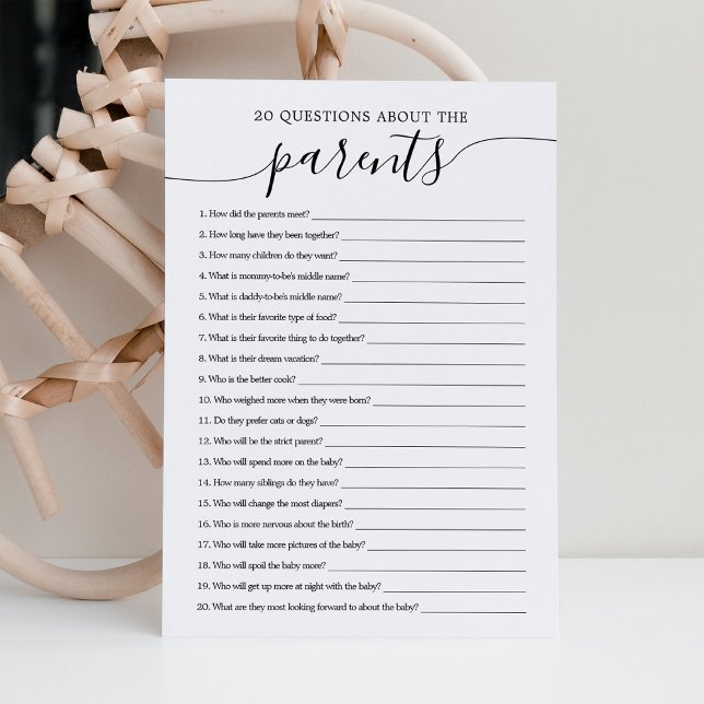 20 Perguntas sobre o Cartão de Jogo de Chá de fral (Criador carregado)