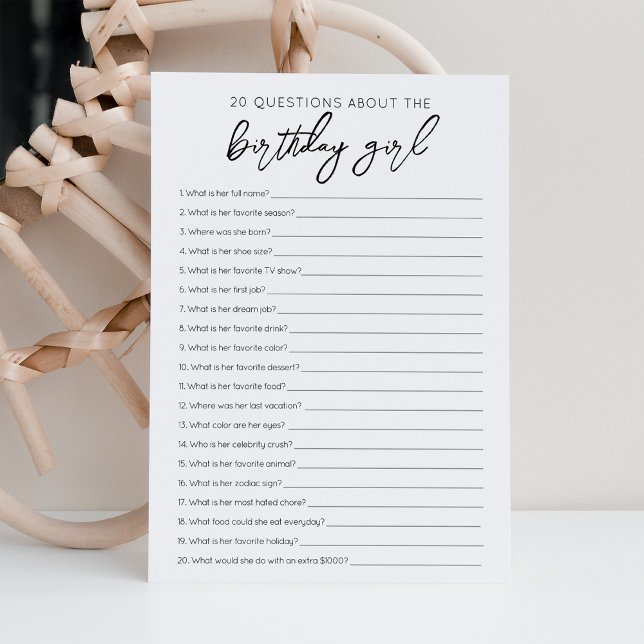 20 Perguntas sobre o Cartão de Jovem de Aniversári (Criador carregado)