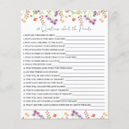 20 Perguntas sobre o jogo de chá de fraldas dos Pa