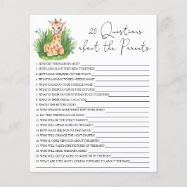 20 Perguntas sobre o jogo de chá de fraldas dos Pa