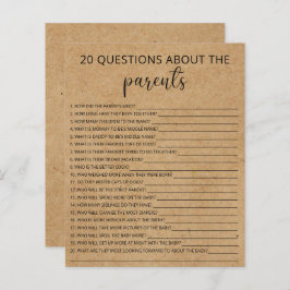 20 Perguntas sobre o jogo de chá de fraldas dos Pa