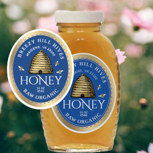 20 Skep Dourado com mel de abelhas em adesivo de 1