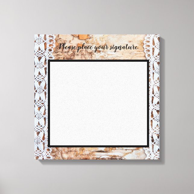 20"x20" Signature Canvas country barn wood lace tr (Frente)