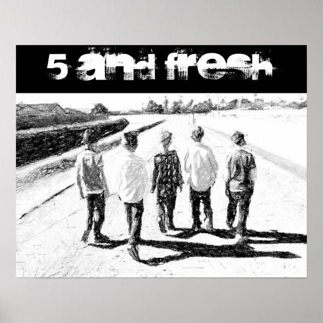 20" x 16" 5 e Poster fresca BW (Frente)