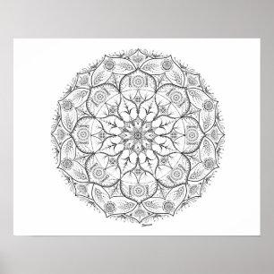 20" x 16", poster do trabalho do ponto da mandala