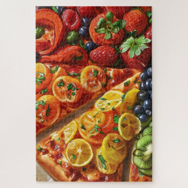 20" x 30", 1014 peças Quebra-cabeça Pizza de Fruta (Vertical)