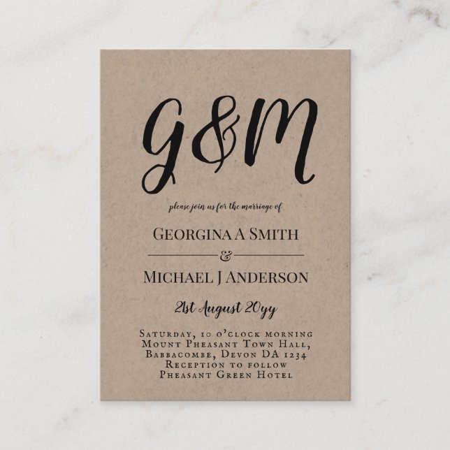 20 x Convite de casamento FOTO de Orçamento com EN (Frente)