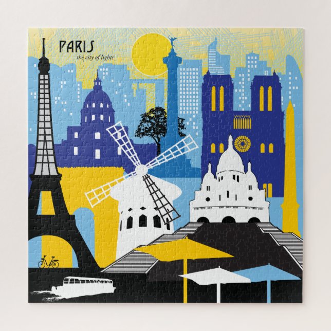 20x20 Quebra-cabeça de Paris Skyline para Pessoas  (Vertical)