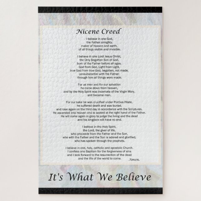 20x30" Grande Quebra-cabeça Nicene Creed 1014 Peça (Vertical)