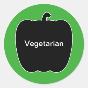 20x Adesivos Escolha de refeições Vegetariana