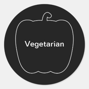 20x Adesivos Escolha de refeições Vegetariana