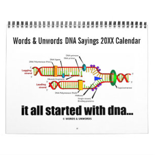 20XX Calendário de Ditos do DNA (Humor de Replicaç