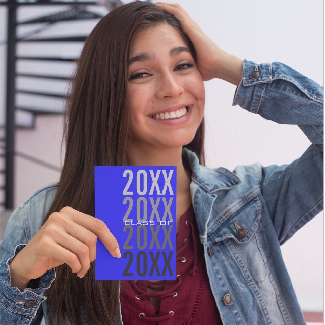 20XX Convite para Festas de formatura Azul Real (Criador carregado)
