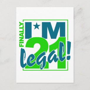 21 & Cartão postal LEGAL, personalizar
