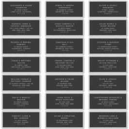 21 Etiquetas de Endereço de Convidado Pretas e Bra