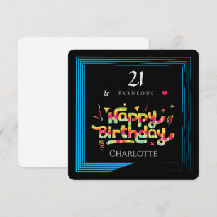 21 & Fabuloso - Feliz Aniversário Personalizado El